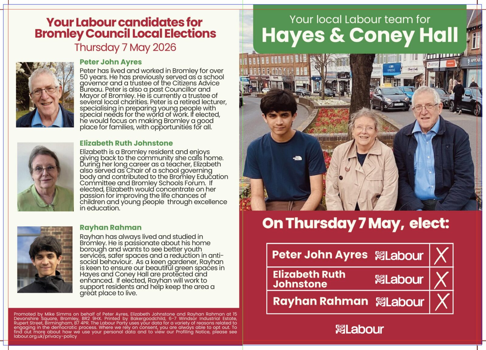 Our Hayes & Coney Hall Candidates